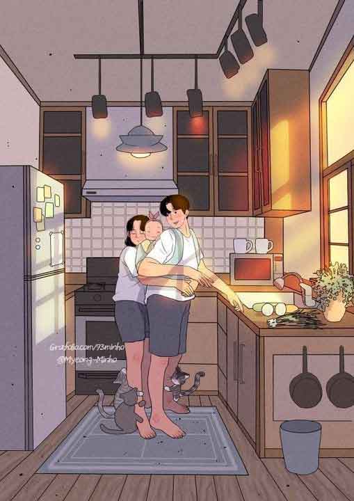 Bố đột nhiên trải thảm chống trượt khắp nhà-1