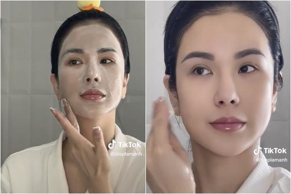 Diệp Lâm Anh chăm sóc da 8 bước buổi sáng-2