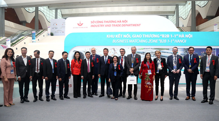 Khai mạc Hội chợ triển lãm quốc tế lĩnh vực công nghiệp hàng không - Hà Nội 2023-5