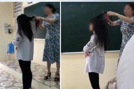 Cô giáo ở Vĩnh Phúc trình bày lý do cầm kéo cắt tóc nữ sinh ngay tại lớp học