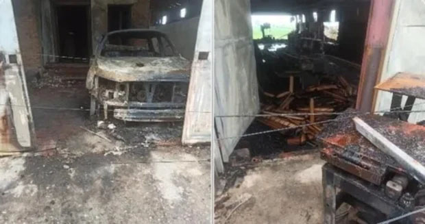 Cháy xưởng gỗ ở Bắc Giang, 5 người cùng gia đình thương vong-1