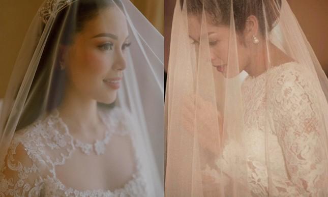 Váy cưới của Hà Tăng và Linh Rin: Kiểu dáng tương đồng, xuất xứ cực khác biệt-9