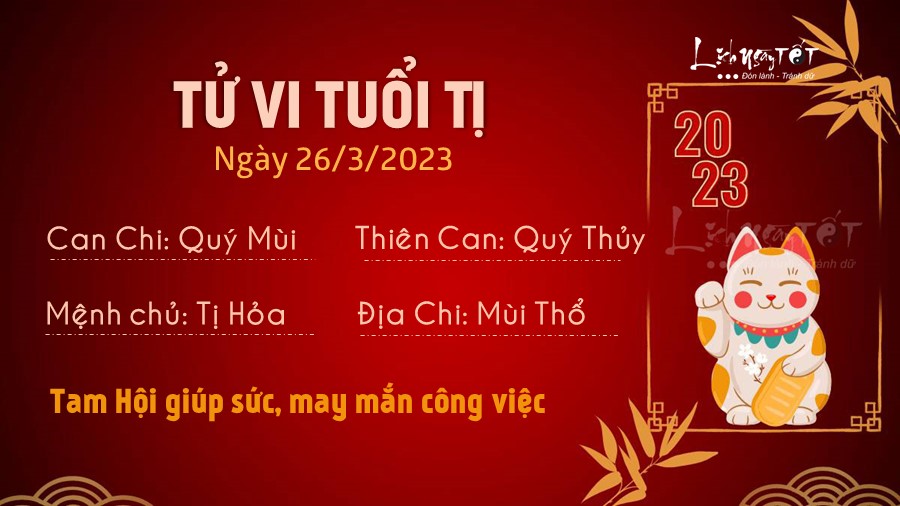 Tử vi ngày 26/03/2023 của 12 con giáp: Sửu đề phòng bị lừa , Tị đón tài lộc-6