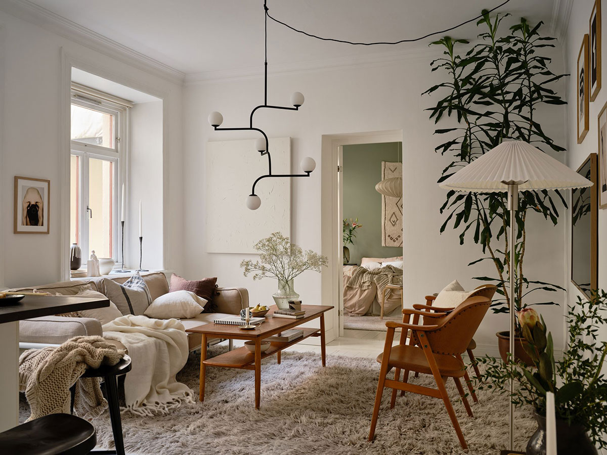 Căn hộ nhỏ 47m² đốn tim chị em nhờ vẻ đẹp tươi mát, đầy hơi thở mùa xuân-3