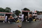 Nguyên nhân vụ tai nạn giữa xe cứu thương và xe buýt khiến 2 người bị thương-2