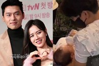 Lộ hình ảnh Hyun Bin thay bà xã cho con trai uống sữa?