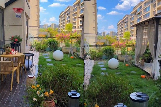 Khu vườn sân thượng đẹp ấn tượng được ông bố tự tay thiết kế cho con gái