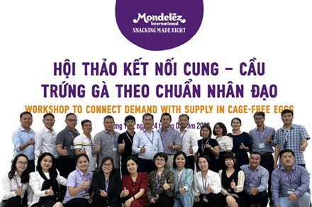 Mondelez Kinh Đô mở rộng hợp tác với các nhà sản xuất trứng gà