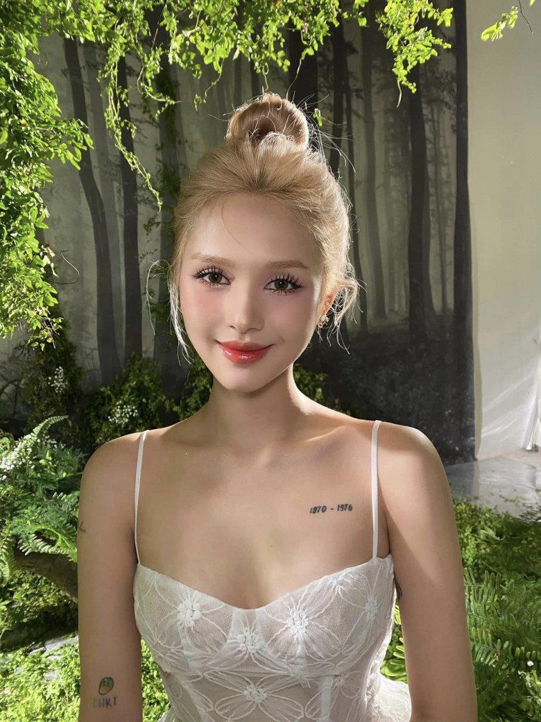 Đu mốt nhuộm lông mày như Hiền Hồ, vợ streamer giàu nhất Việt Nam bay luôn giao diện búp bê sống-4