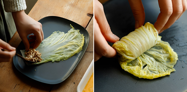 Mâm cơm vừa ngon vừa đủ chất với món cải thảo cuộn đậu phụ cá ngừ-5