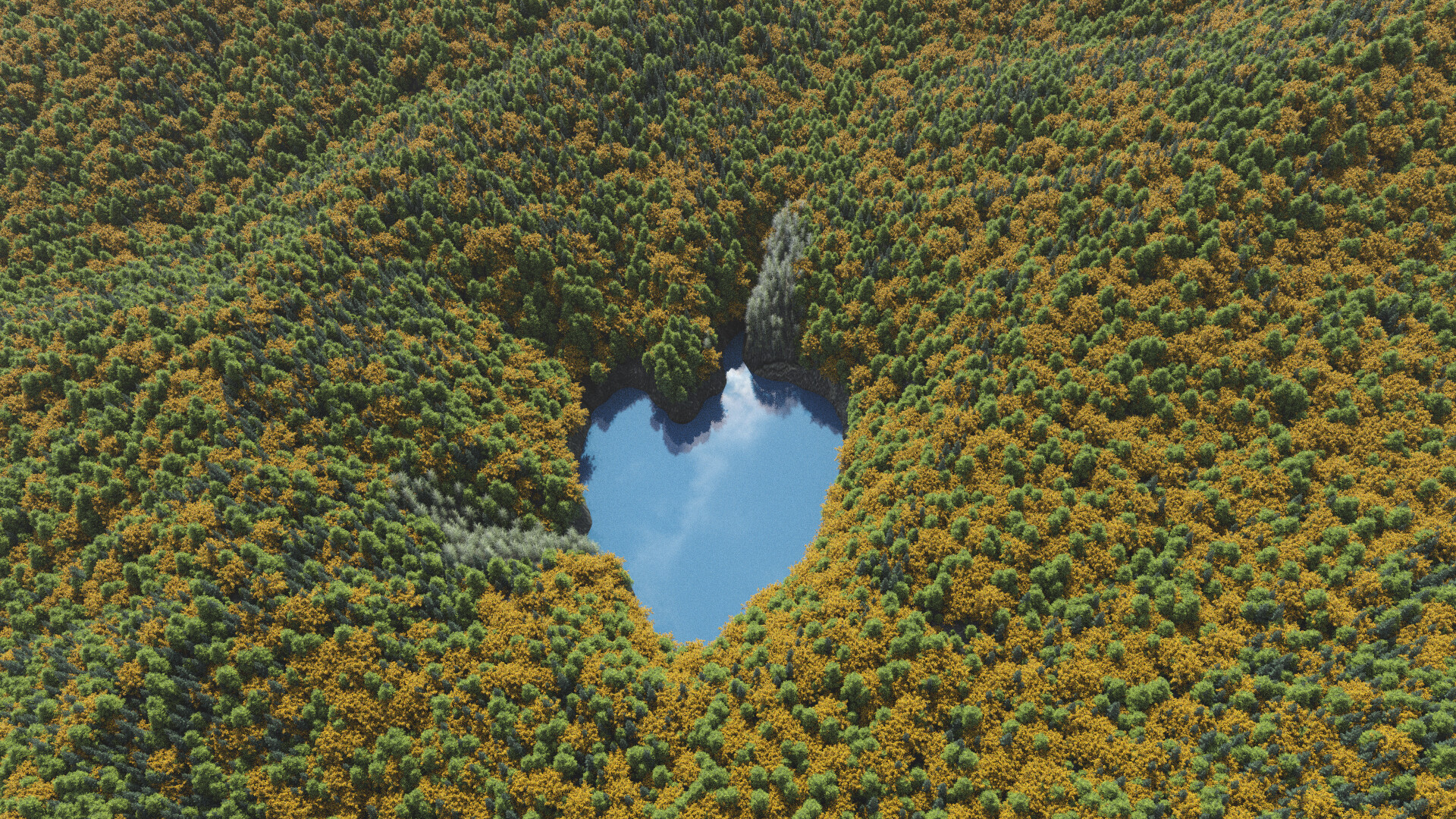 Vẻ đẹp tựa mỹ cảnh nhân gian của hồ nước trái tim lãng mạn nhất xứ Phù Tang-1