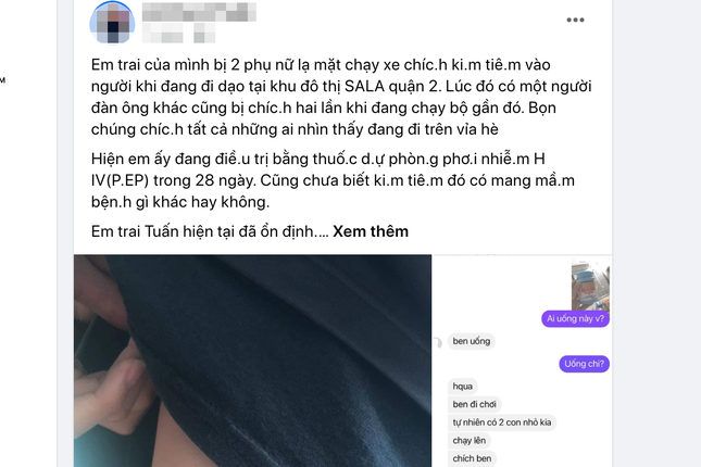 TPHCM xác minh thông tin người dân bị chích kim tiêm trong khu đô thị Sala-1