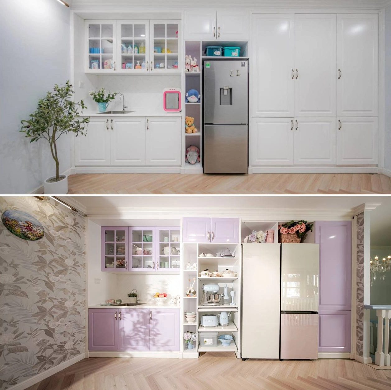 Góc bếp màu tím pastel với đủ các thiết bị hiện đại của mẹ 3 con ở TP. HCM-3