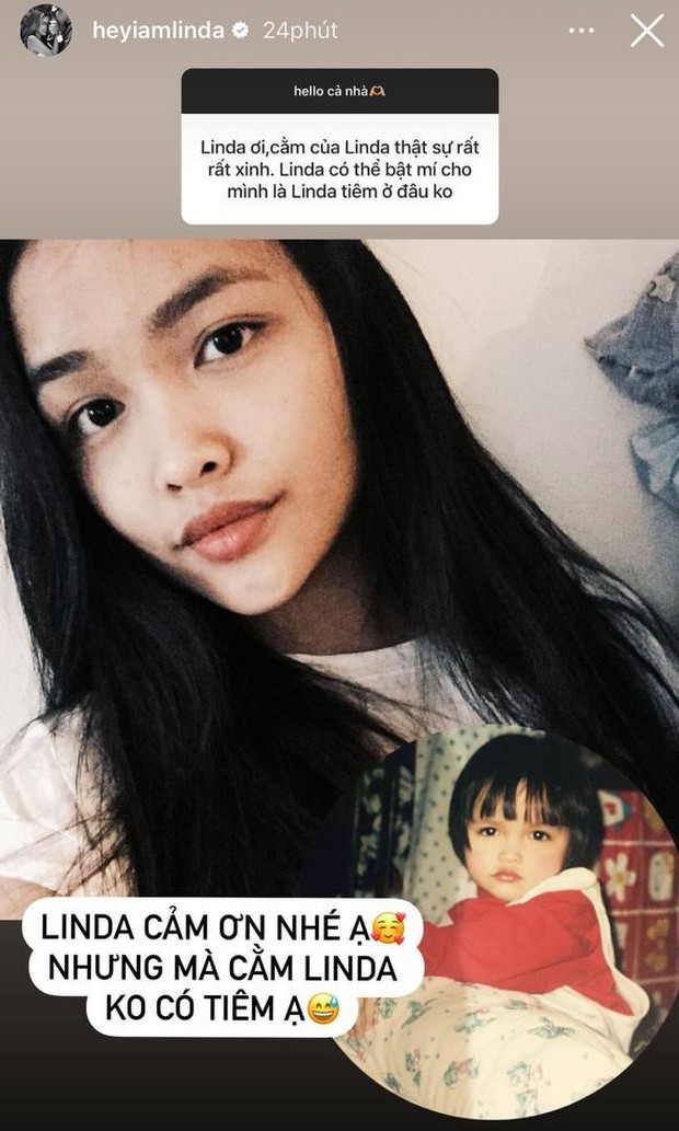 Linda Ngô khoe ảnh hồi nhỏ, phủ nhận sửa 1 điểm trên mặt-2