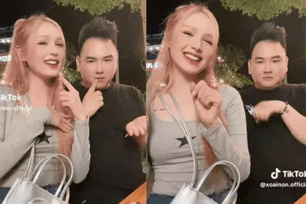 Biểu cảm phụng phịu của Xemesis khi quay TikTok với Xoài Non-2