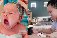 Múi Xù bất ngờ quay clip bật khóc sau 1 tháng sinh con gái