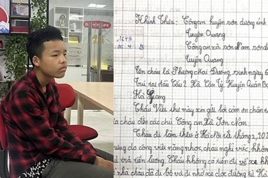 Không có tiền, nam thiếu niên đi bộ từ Hà Nội về Hà Giang