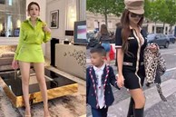 Huyền Baby khoe vóc dáng không mỡ thừa, dắt theo quý tử hóm hỉnh 'tuyển dâu'
