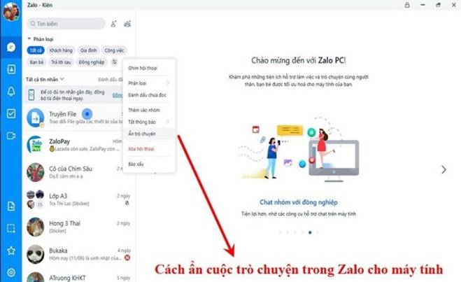 Cách ẩn cuộc trò chuyện Zalo trong một nốt nhạc-1