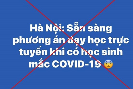 Hà Nội: Bác bỏ thông tin chuyển sang học trực tuyến khi có học sinh mắc COVID-19