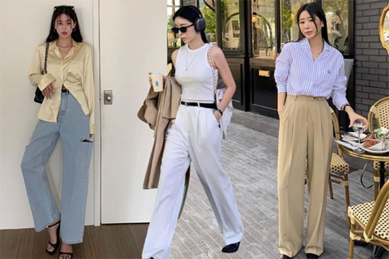 Mặc quần ống rộng với 5 kiểu áo này là chuẩn sành điệu