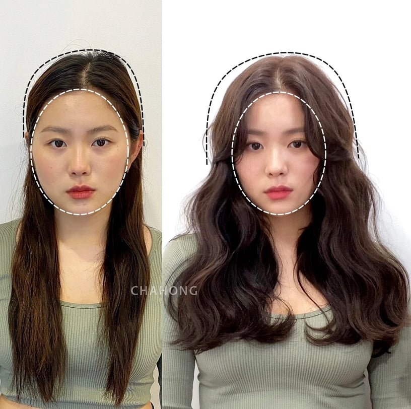 Tóc xoăn sóng nước giúp hack tuổi, che mặt to cực khéo-5