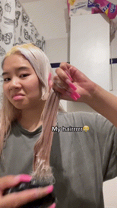 Tự tẩy tóc, cô gái nhận cái kết đắng-2