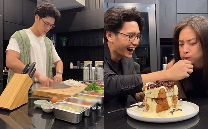 Chồng kém 11 tuổi của Ngô Thanh Vân: Nấu ăn, rửa bát, lại khéo nịnh vợ-3