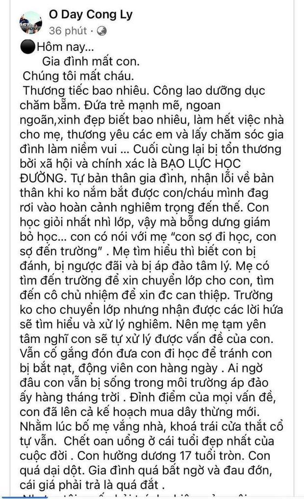 Họp báo thông tin vụ nữ sinh lớp 10 treo cổ tự tử: Nạn nhân nói với mẹ con sợ đến trường-3