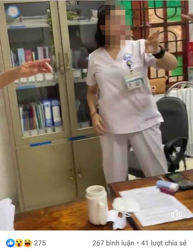 Nữ điều dưỡng xô xát với người dân ngay trong bệnh viện-1