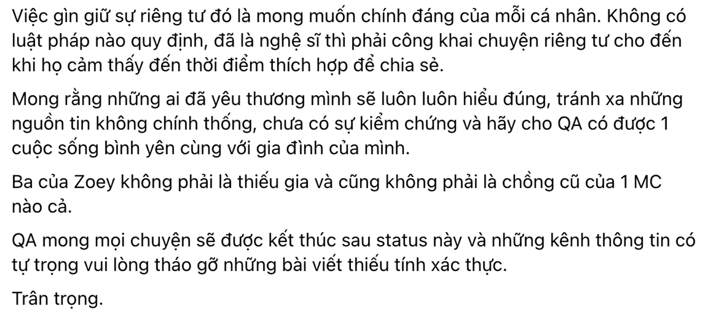 Phạm Quỳnh Anh lên tiếng cực gắt về những thông tin liên quan đến bạn trai-2