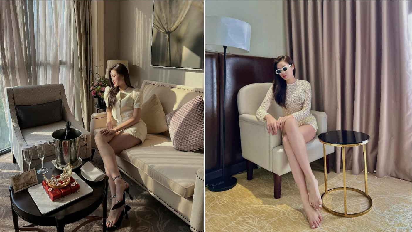 Phong cách khoe chân dài 1,11 m của Đỗ Thị Hà-9