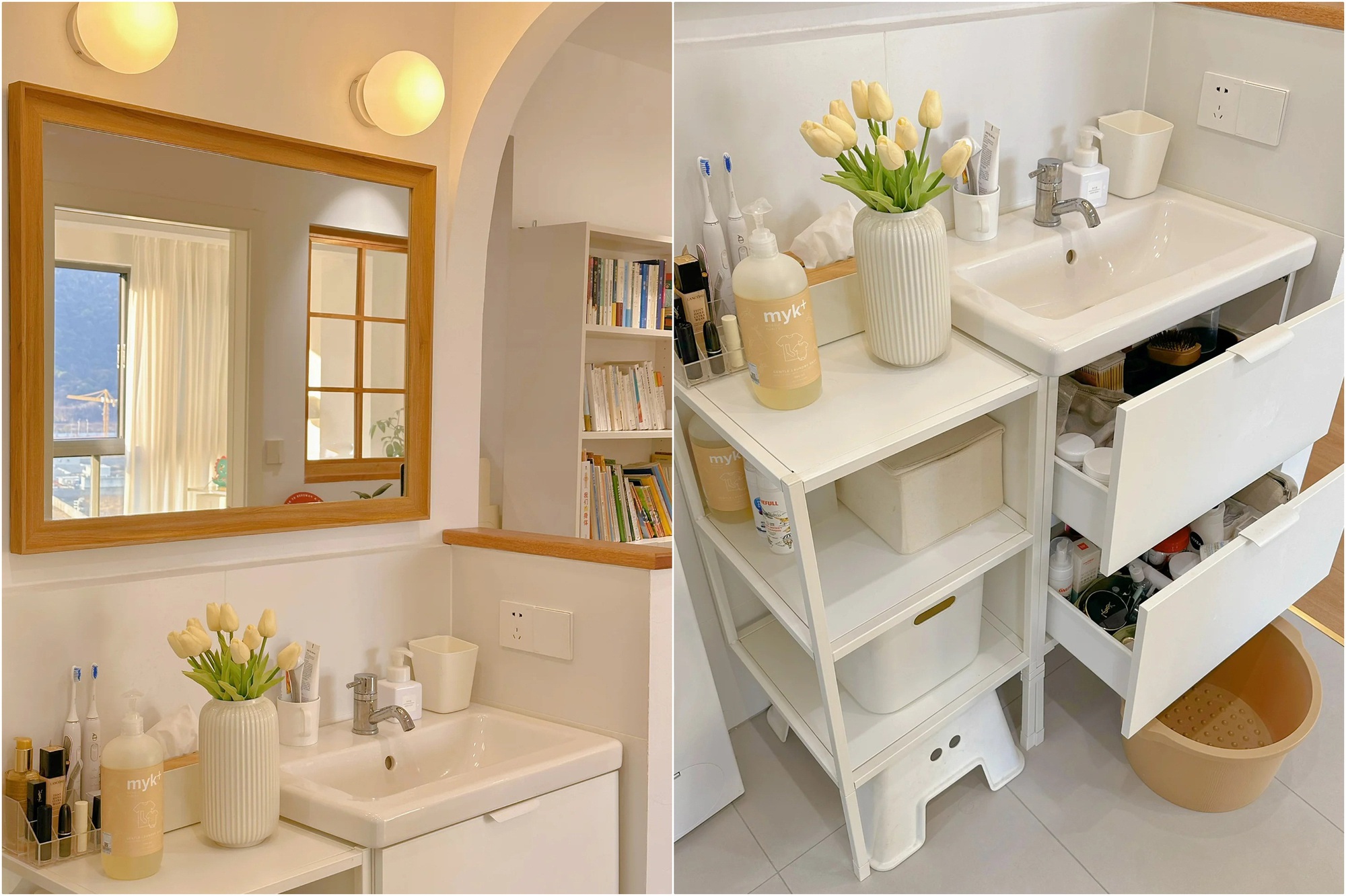 Mẹ 2 con khéo thiết kế căn hộ nhỏ 43m² thành không gian sống ấm cúng-4