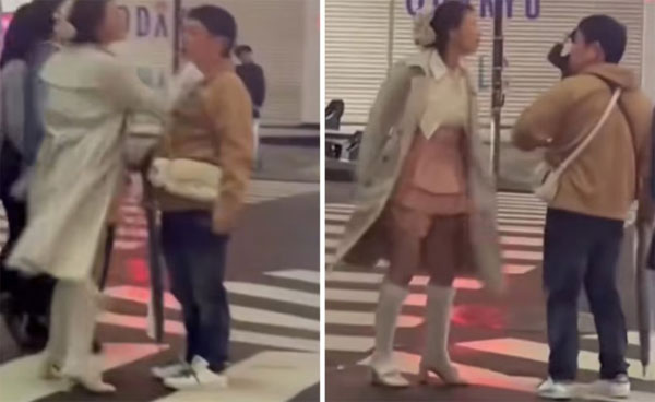 Chồng bị vợ tát liên tiếp trên phố vì dám chiến tranh lạnh-2