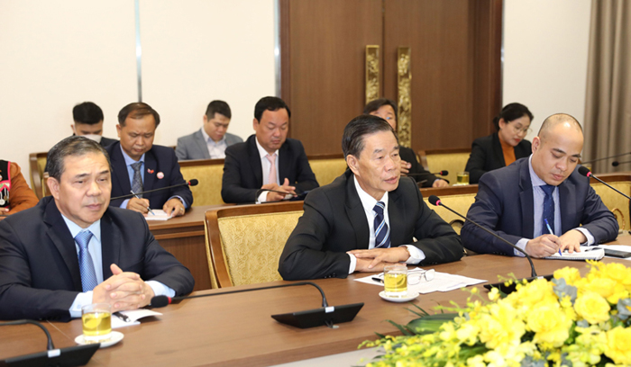 Bí thư Thành ủy Đinh Tiến Dũng tiếp Chủ tịch Ủy ban Trung ương Mặt trận Lào xây dựng đất nước-2