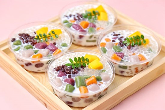 Chè khoai dẻo ngũ sắc ngọt mát mùa hè