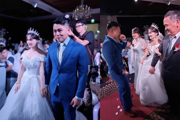 Chú rể bật khóc nức nở trong đám cưới khiến bố cô dâu bàng hoàng-1