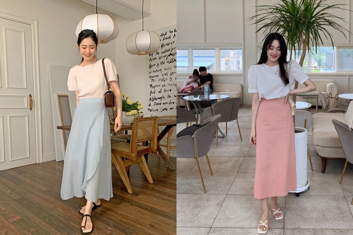 4 kiểu áo thêm ý tưởng sang xịn với chân váy dài-2