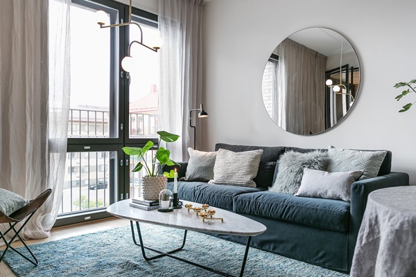 Căn hộ 47m² đẹp như một bức tranh với sắc xanh chủ đạo-4