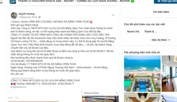 Nữ quái mạo danh công ty du lịch, khách sạn lừa đảo hàng tỷ đồng-1