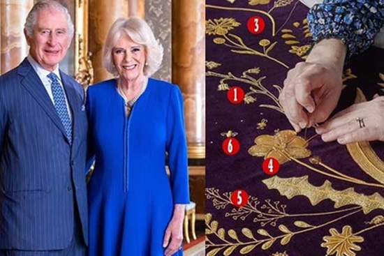 Cung điện Buckingham tiết lộ chi tiết đặc biệt về Hoàng bào đăng quang của Vua Charles III và Vương hậu Camilla