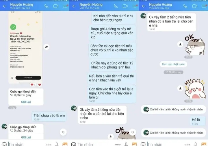 Nhận 2 triệu tiền cọc, chủ nhà hàng bị lừa cả trăm triệu đồng-1