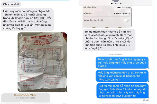 Đoàn du khách đến từ Hà Nội ăn hải sản hết 2,6 triệu đồng quên trả tiền-3