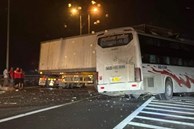 Ô tô khách tông xe đầu kéo trên cao tốc Pháp Vân, 1 người tử vong
