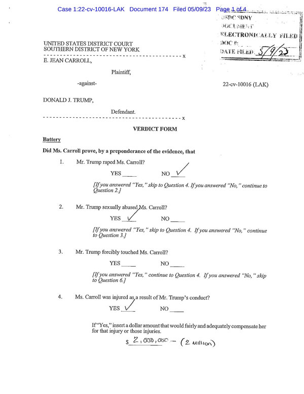 Bồi thẩm đoàn xác định ông Trump lạm dụng tình dục bà Caroll-2