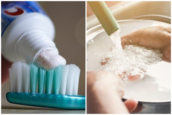 Công dụng bất ngờ của hỗn hợp kem đánh răng và nước vo gạo