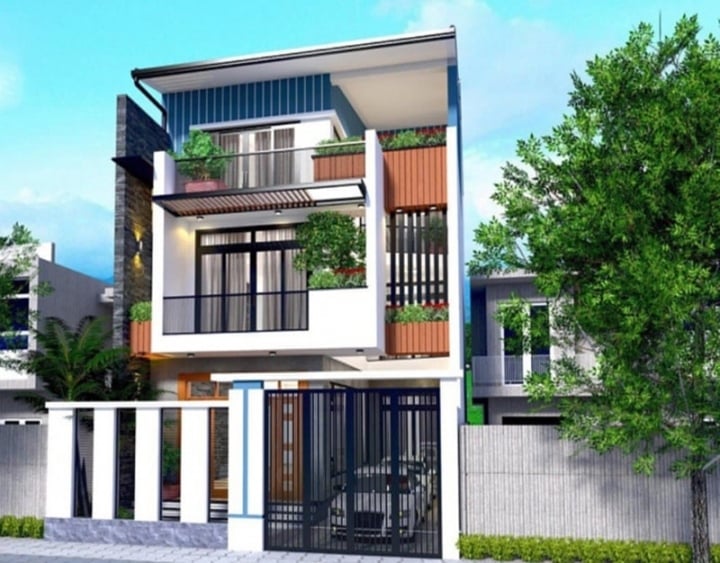 10 mẫu nhà 1 trệt 1 lầu đơn giản, đẹp mắt-3