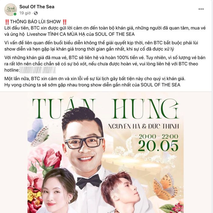 Liveshow có Tuấn Hưng đột ngột bị yêu cầu dừng trước 3 ngày-1