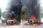 Hiện trường vụ cháy kho xưởng ở Hà Nội, ô tô Lexus RX350 trơ khung-7