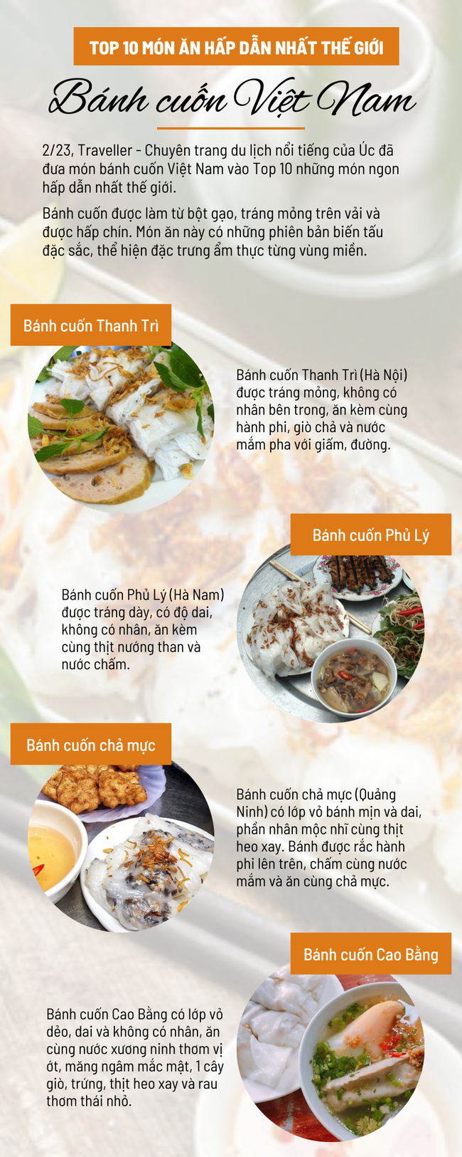 Bánh cuốn Việt Nam lọt top 10 món ăn hấp dẫn nhất thế giới và 4 loại bánh cuốn nổi tiếng có thể bạn chưa biết-1
